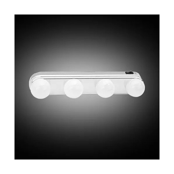 Безжична LED лампа за огледало или гримиране с 4 крушки R LED14 6