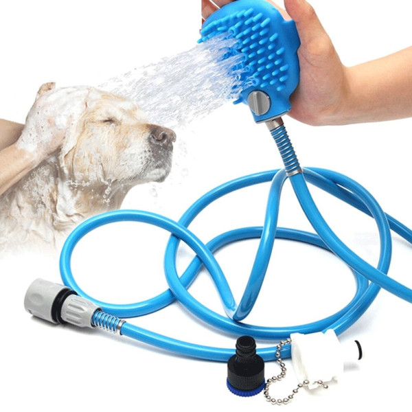 Накрайник за кучешки душ с ръкохватка за масаж и премахване на косми TV558 1