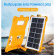 Соларна батерия Power bank с четири функции за външно осветление. 12