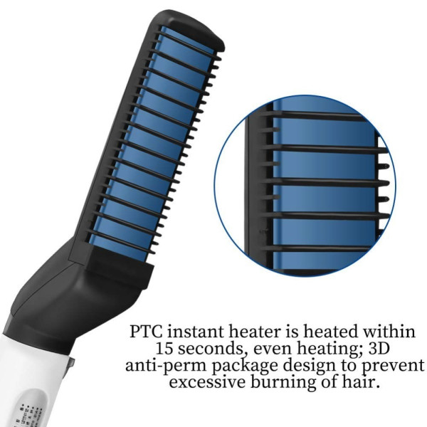 Електрическа четка с керамична плоча за изправяне на коса и брада TV538