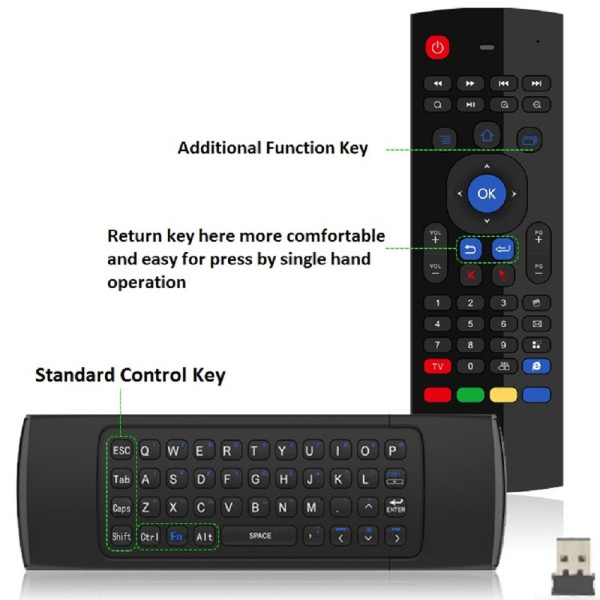 Безжична mini клавиатура с дистанционно управление 2.4Ghz MX3 Android TV Box PC MS10