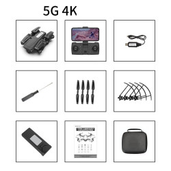 Мини сгъваем дрон 5G радиоуправляем режим и 4K HD камера-DRON H8 (5G+GPS+4K+BAG) 19