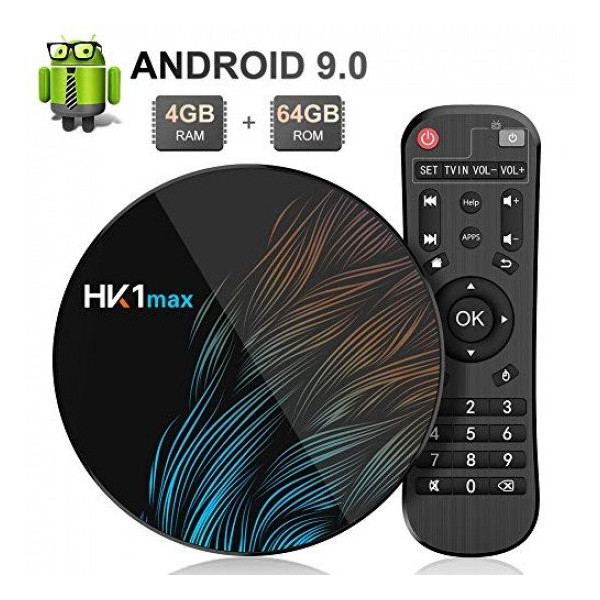 ТВ бокс HK1 max Android 9.0 4GB / 64GB, Quad-Core 64 Bit