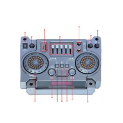 Преносима караоке колона с DJ пулт, LED осветление и функционален дисплей 5