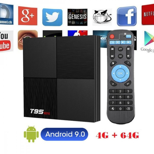 Мини ТВ бокс Smart TV BOX T95 mini, 4GB + 64GB