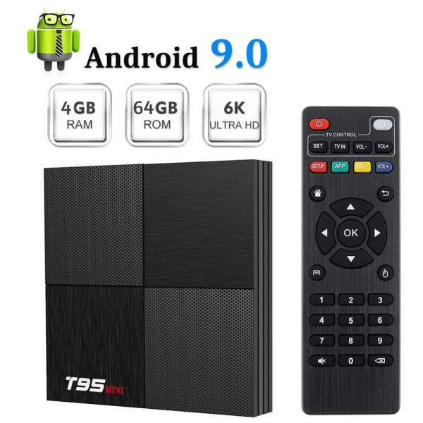 Мини ТВ бокс Smart TV BOX T95 mini, 4GB + 64GB