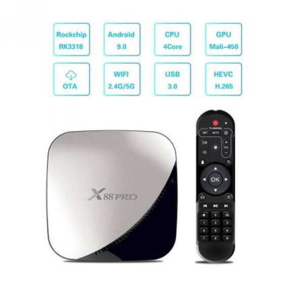 Иновативен Smart TV Box X88 Pro Android 9.0