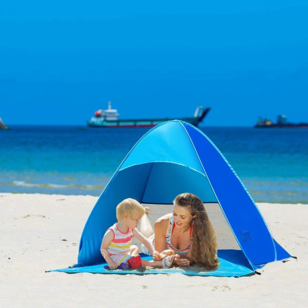 Саморазгъваща се лятна двуместна палатка за плаж или къмпинг PALAT5