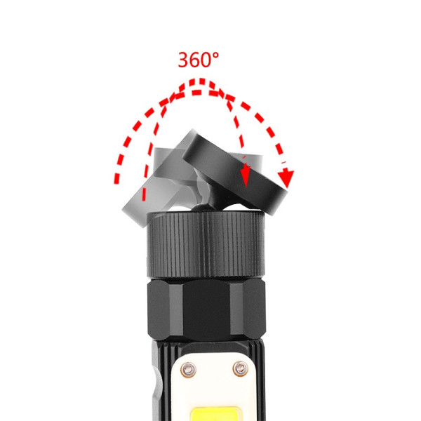 Фенер  за глава, XPG + COB червена и бяла светлина,  сгъване на  90 ° - FL59