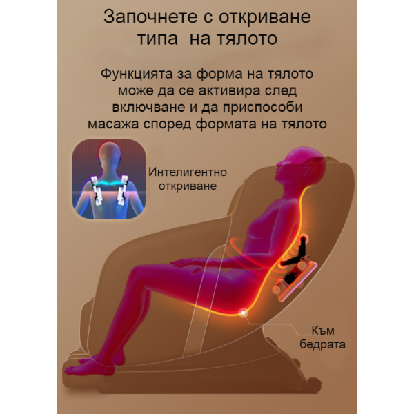 Многофункционален масажен стол за цялото тяло Jiaren S9 с 3D манипулатор 16