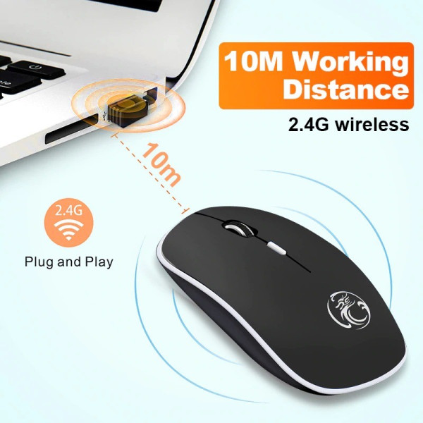 Безжична компютърна мишка с 1600 DPI и ергономичен дизайн