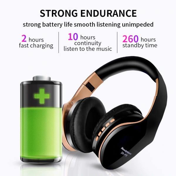 Wireless Bluetooth стерео слушалки с микрофон за музика, игри, комуникация