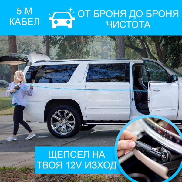 Ръчна преносима автомобилна прахосмукачка 106W мощност TWC-02 - AUTO CLEAN14