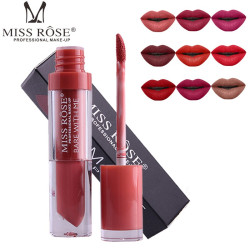 Матов незалепващ блясък за устни MISS ROSE hzs186