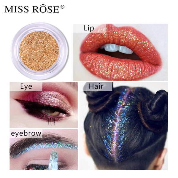 Цветен блясък за лице и коса MISS ROSE hzs201