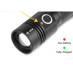 Мощно Ръчно джобно фенерче с крушка XHP50 магнит и голяма батерия FL64 7