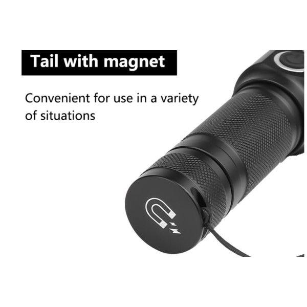 Мощно Ръчно джобно фенерче  с крушка XHP50  магнит и голяма батерия FL64