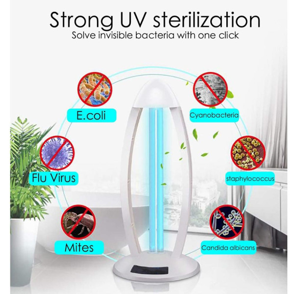 UV Кварцова бактерицидна лампа с озон за дезинфекция на въздуха CY-38D