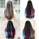Цветни синтетични кичури коса за удължаване с клипс, дължина 20 инча - F13 6