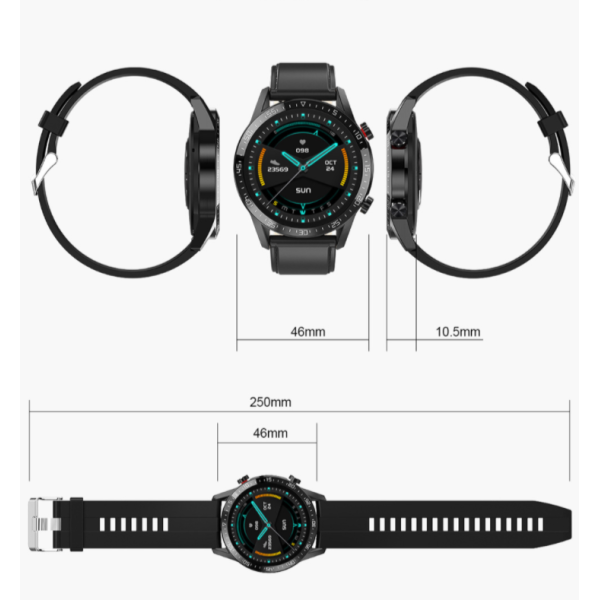 Часовник-гривна L13 за пулс и кръвно налягане, LCD дисплей Microwear SMW49