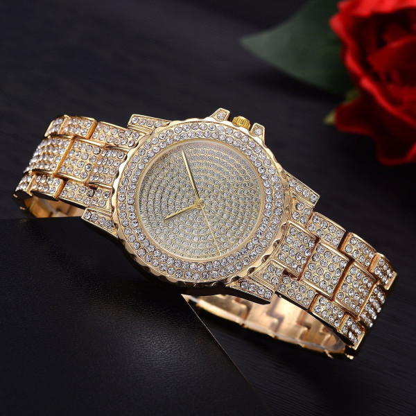 Луксозен кварцов дамски часовник – лукс от злато или сребро WW7 3