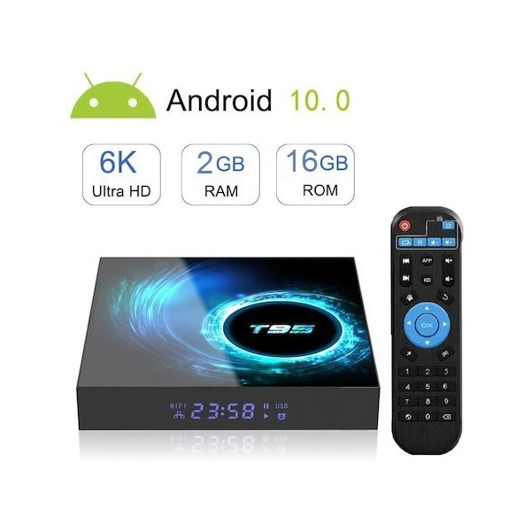 ТВ смарт бокс декодер T95 6К, Android 10.0, H616, Wi-Fi