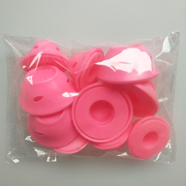 Комплект от 10 броя силиконови ролки за коса в розов или син цвят  TV676 8