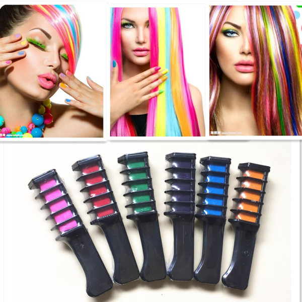 Комплект от 6 цветни стика за еднократно боядисване на коса HZS218 1