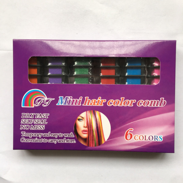 Комплект от 6 цветни стика за еднократно боядисване на коса HZS218 4