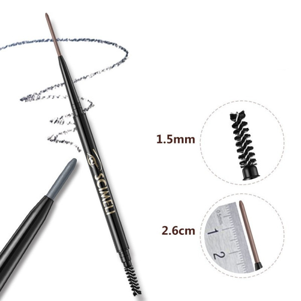 Водоустойчив, траен и ултра фин молив за вежди с четка за оформяне - HZS226