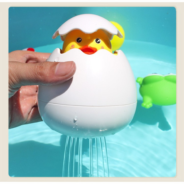 Детска забавна играчка за вана жълто пате в яйце WJ20