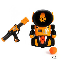 Детска игра с обстрелване на робот с меки топчета и пушка в комплекта WJ21 3