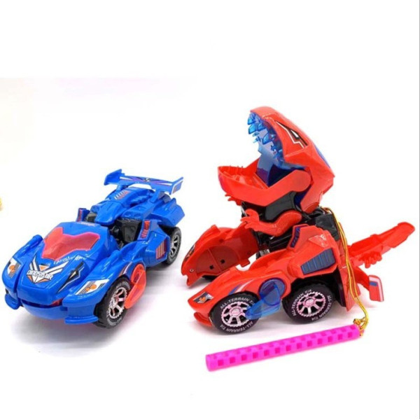 Забавна играчка трансформърс 2 в 1 - количка и динозавър