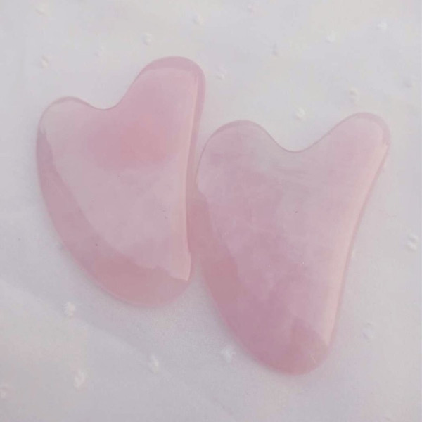 Розов нефритен камък скрепер за лице във формата на сърце за лице TV612 6