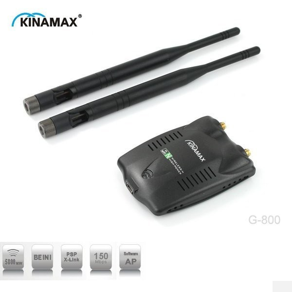 Мощен wifi  приемник KINAMAX 5800mW 802.11b/g/n 150Mbpsобхват до 5600 метра WF11