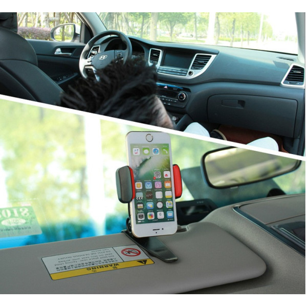 Стойка за мобилни устройства за автомобил, която се поставя върху сенника ST18