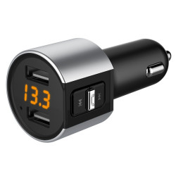 Компактен Bluetooth трансмитер за автомобил с 2 USB порта HF20 4