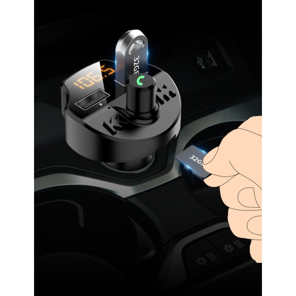 Bluetooth трасмитер за кола със семпъл и изчистен дизайн HF38