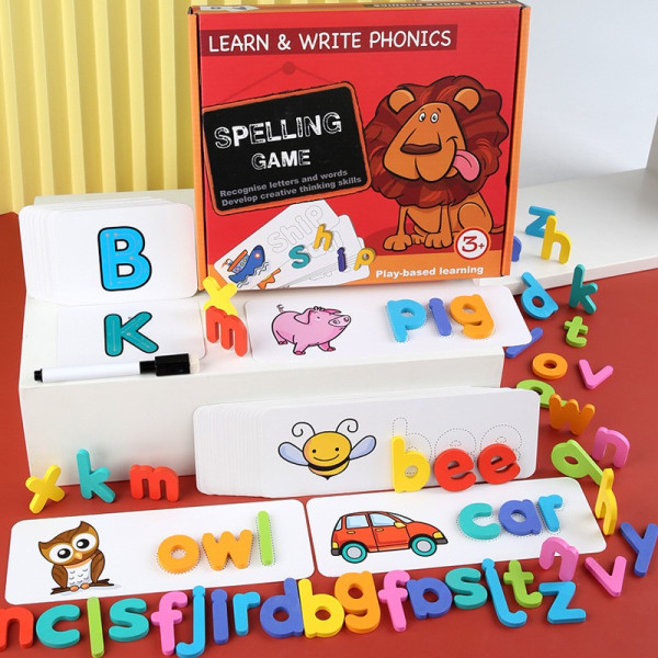 Дървена образователна игра за най-малките на английски език WJ4