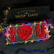 Подаръчна кутия с червени рози с надпис I LOVE YOU - LOVE BUKET RED 2