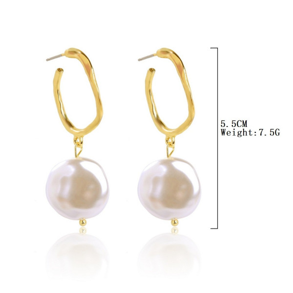 Различни видове дамски златисти обеци  с перла - A193 10