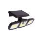 Соларна LED лампа за стена на открито с три глави и LED и COB диоди - H LED28 4