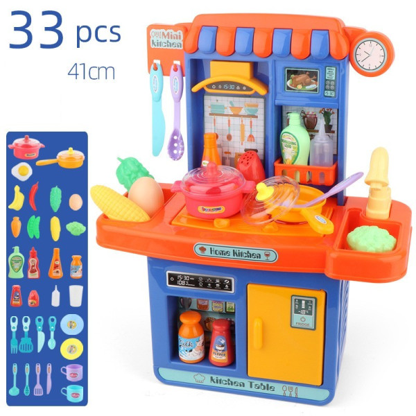Детска кухня за игра от 33 части със звуков и светлинен ефект WJ24-2