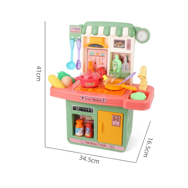 Детска кухня за игра от 33 части със звуков и светлинен ефект WJ24-2 6