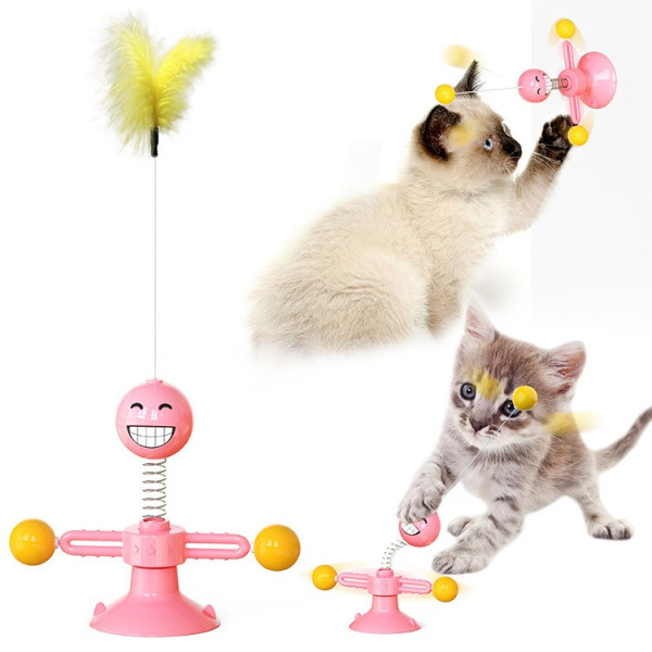 Забавна и възпитателна въртяща се играчка за котки TV752
