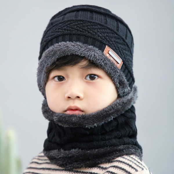 Детска плетена топла шапка и шал яка в различни цветове DM3(CHILDREN) 6