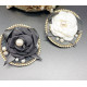 Дамска брошка с роза и елементи от перли и диаманти от плат в два варианта E01-7 1