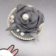 Дамска брошка с роза и елементи от перли и диаманти от плат в два варианта E01-7 4