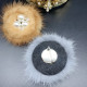 Дамска брошка с перли, кристали и пух в два дизайна - Е03-3 4