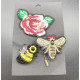 Три брошки с пролетни мотиви в различни форми и цветове - Е5-3